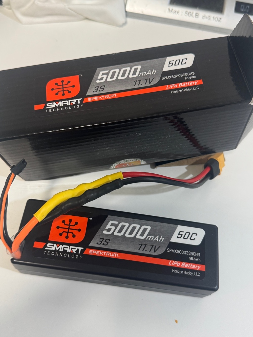 Spektrum 11.1V 5000mAh 3S 50C Smart Hardcase LiPo Battery: IC3, SPMX50003S50H3